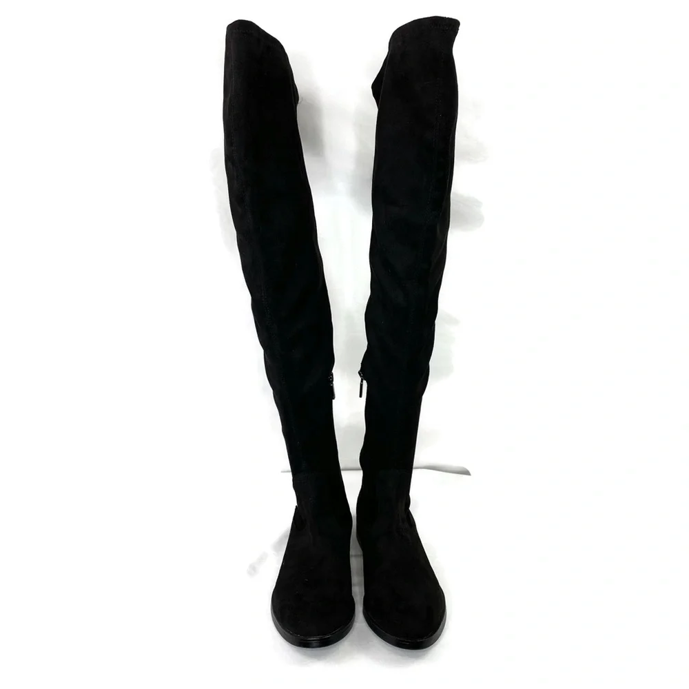 Kenneth Cole Reaction Windy-Y Over The Knee Stretch Boot Black Suede NWOT 7M - Picture 6 of 10